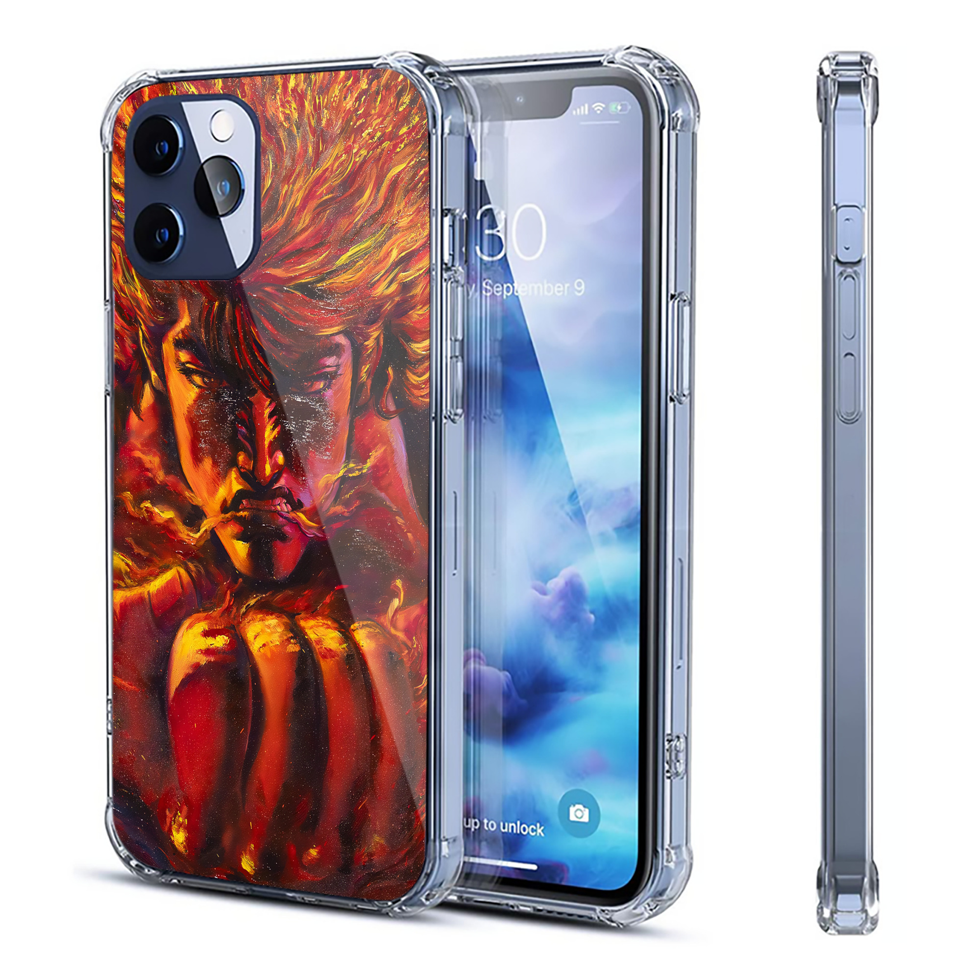 （画像用） 北斗の拳 Fist of the North Star 【iPhone 12シリーズ対応】透明スマホケース（クリアソフトケース）